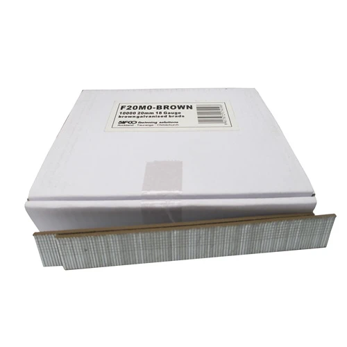 F20M0(10M)BROWN SIFCO® 20mm C120 18 Gauge Galvanised Brad 10,000pcs/box