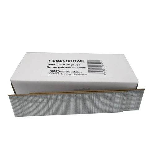 F30M0(5M)BROWN SIFCO® 30mm C130 18 Gauge Galvanised Brad 5,000pcs/box