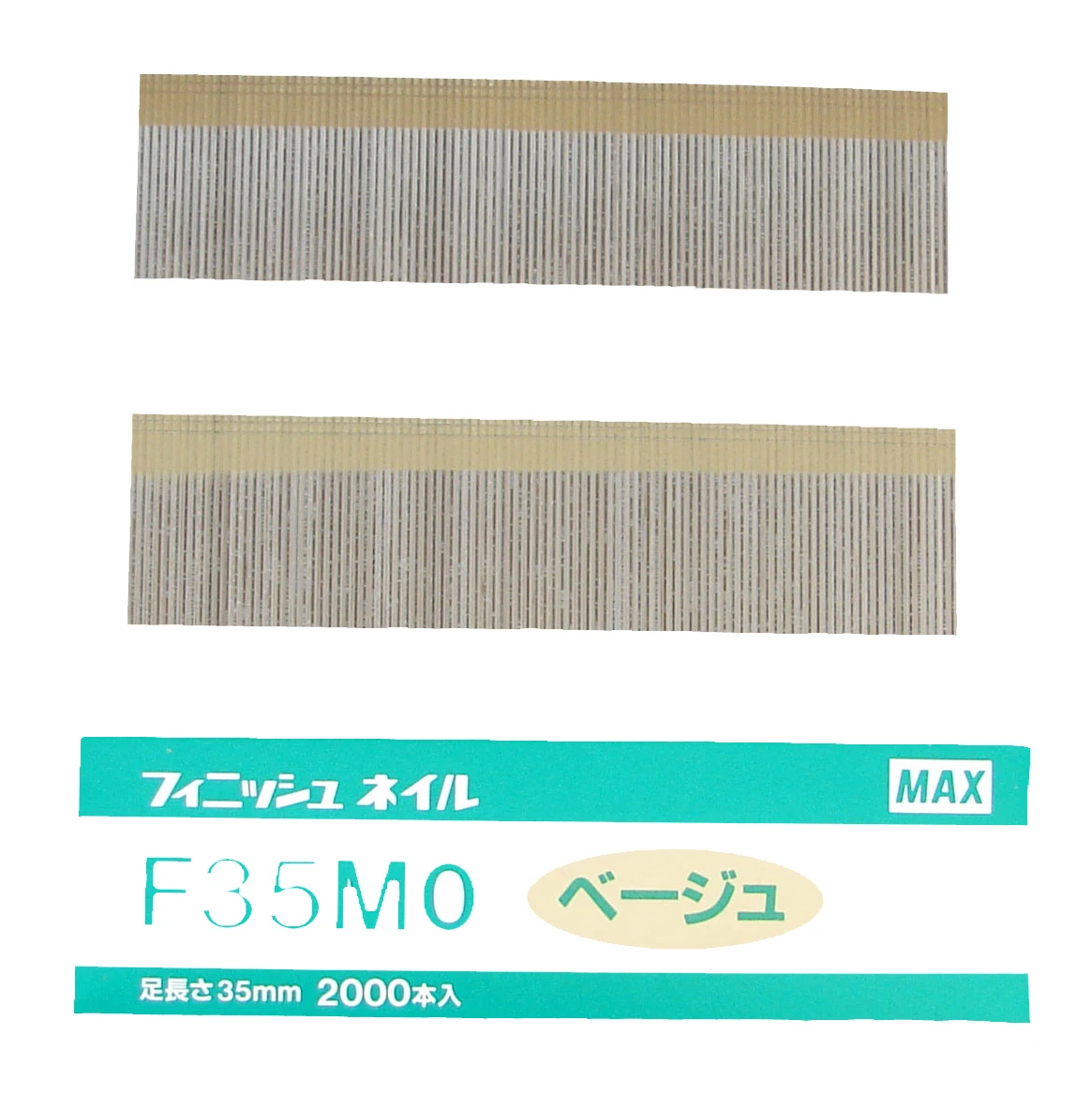 F35M0-BEIGE MAX® 35mm C135 18 Gauge Galvanised Brads - beige heads 2,000pcs/Box