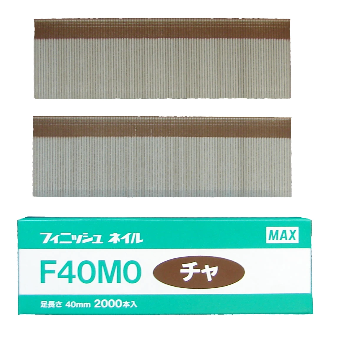 F40M0-BROWN MAX® 40mm C140 18 Gauge Galvanised Brads 2,000pcs/box