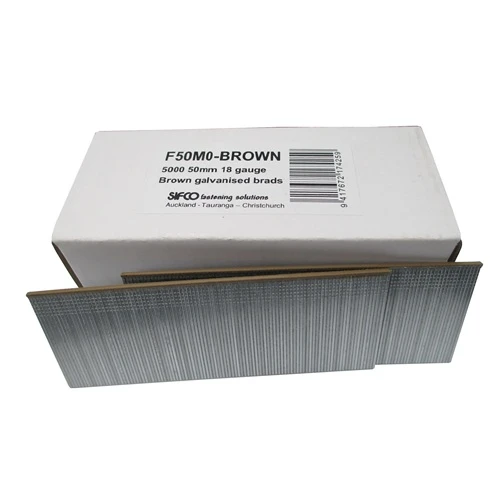 F50M0(5M)BROWN SIFCO® 50mm C150 18 Gauge Galvanised Brad 5,000pcs/box