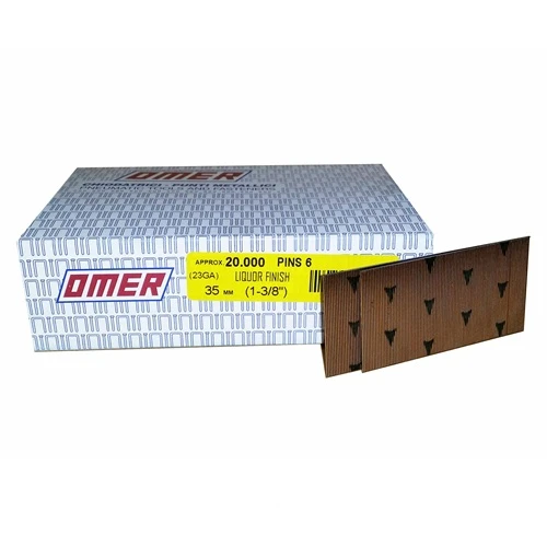 6/35 OMER® 35mm Liquor Finished 23 Gauge Headless Pins 20,000pcs/Box