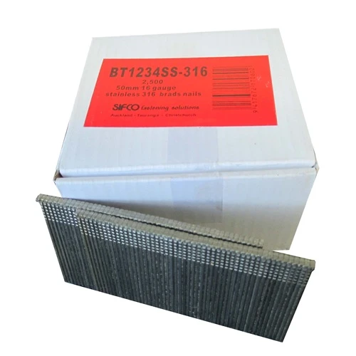 BT1234SS-316 SIFCO® 50mm C50 16 Gauge Stainless Brad Nails 2,500pcs/Box
