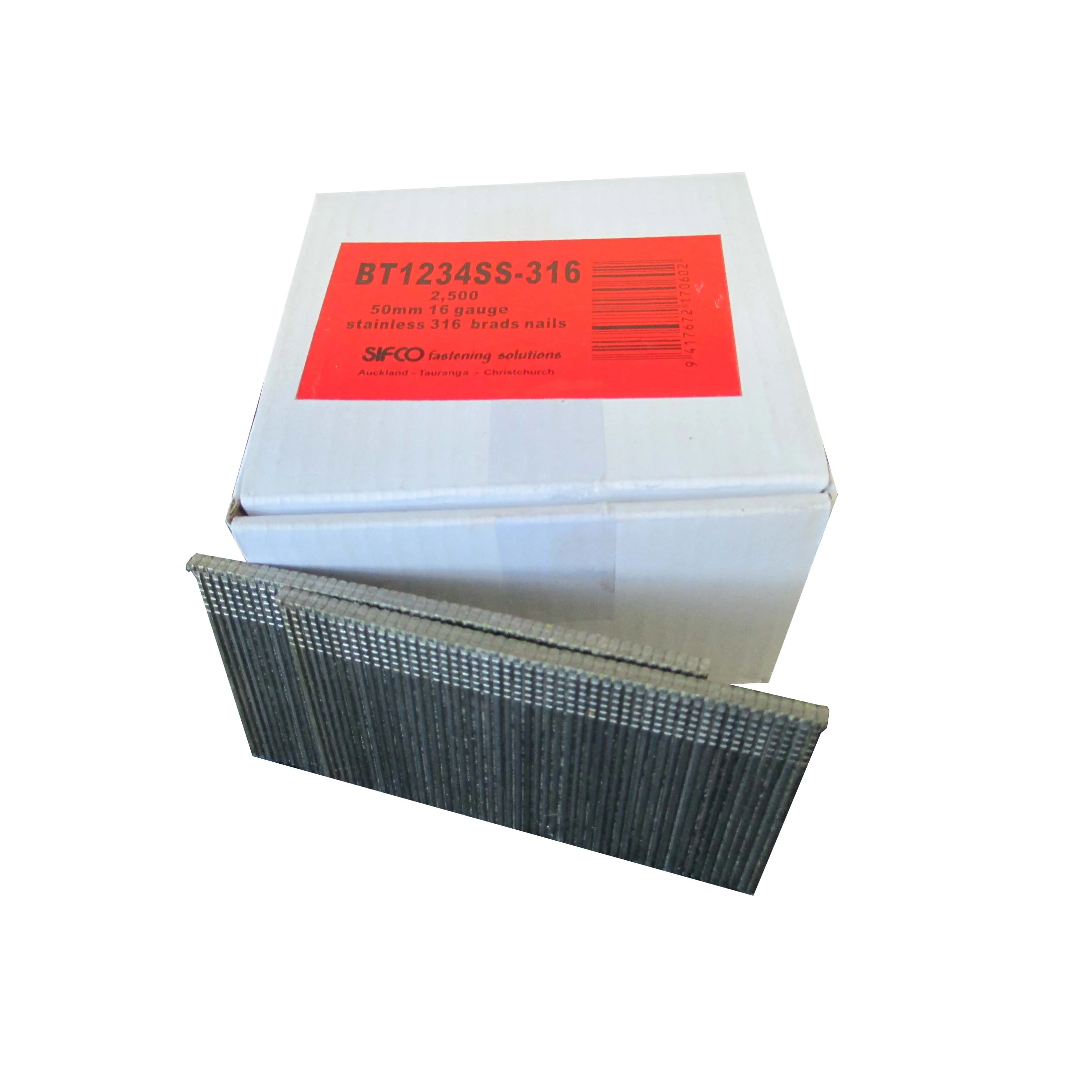 BT1234SS-316 SIFCO® 50mm C50 16 Gauge Stainless Brad Nails 2,500pcs/Box