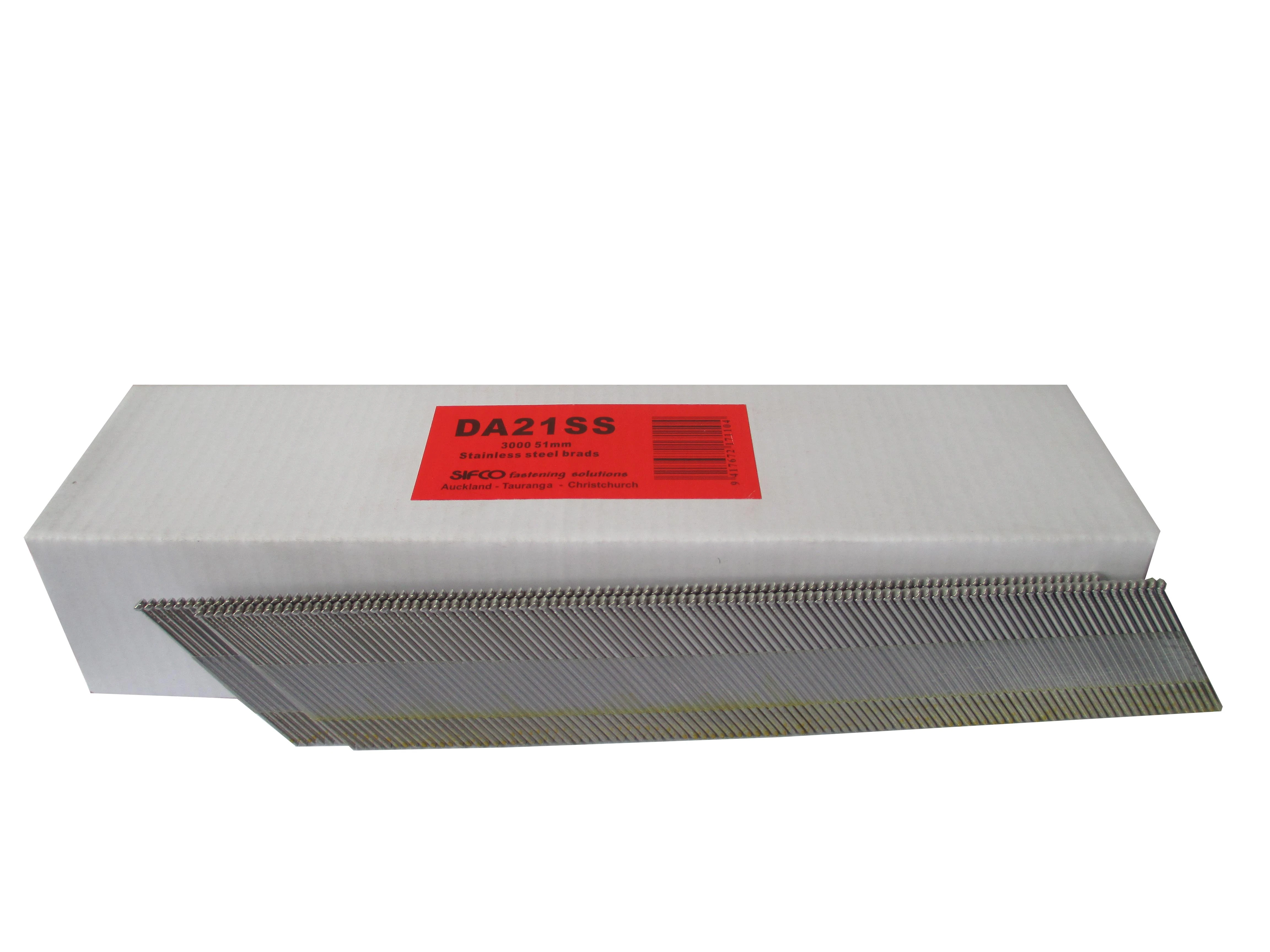 DA21SS SIFCO 50mm 15 Gauge Stainless Brads 3,000pcs/Box