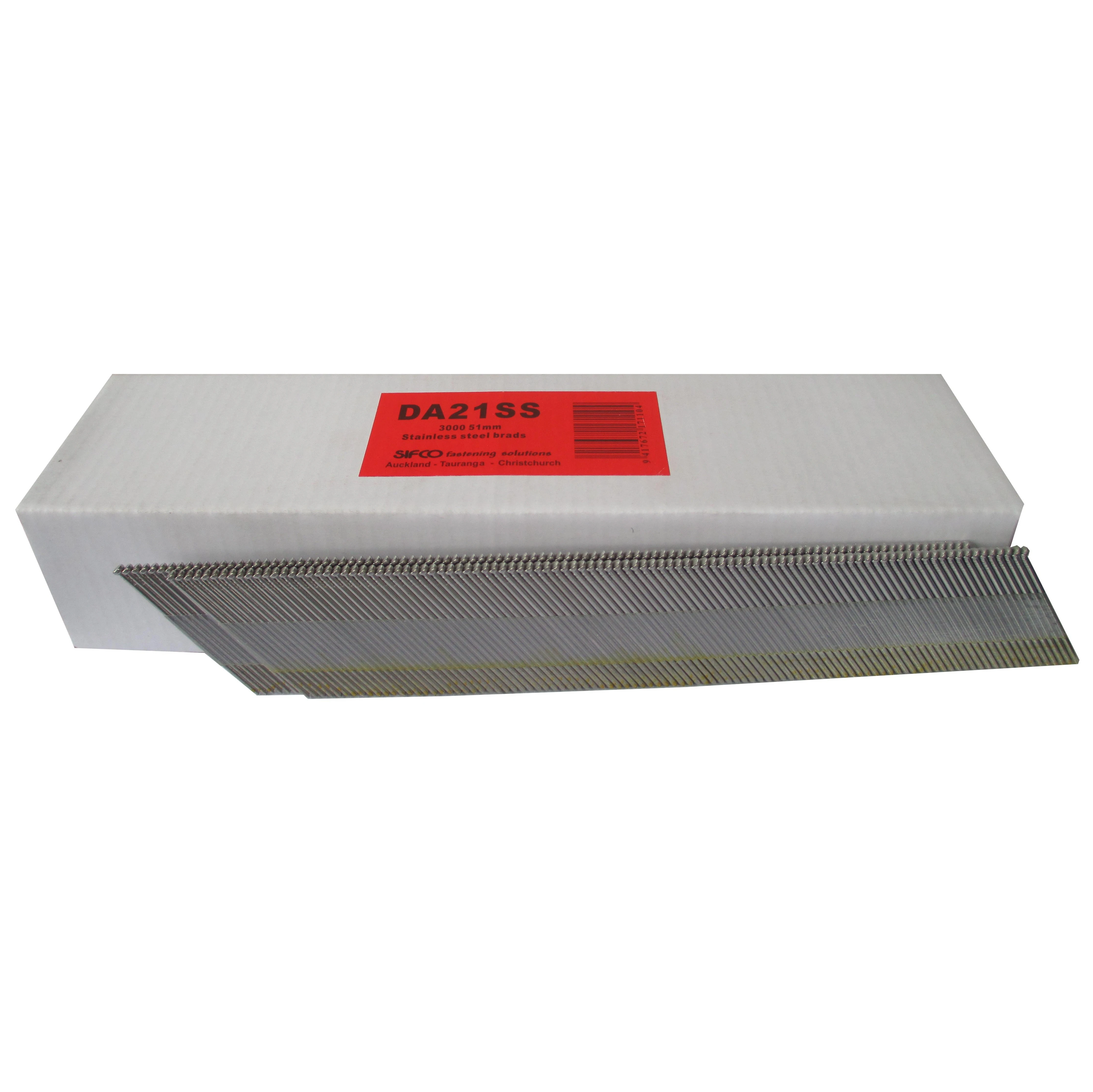 DA21SS SIFCO 50mm 15 Gauge Stainless Brads 3,000pcs/Box