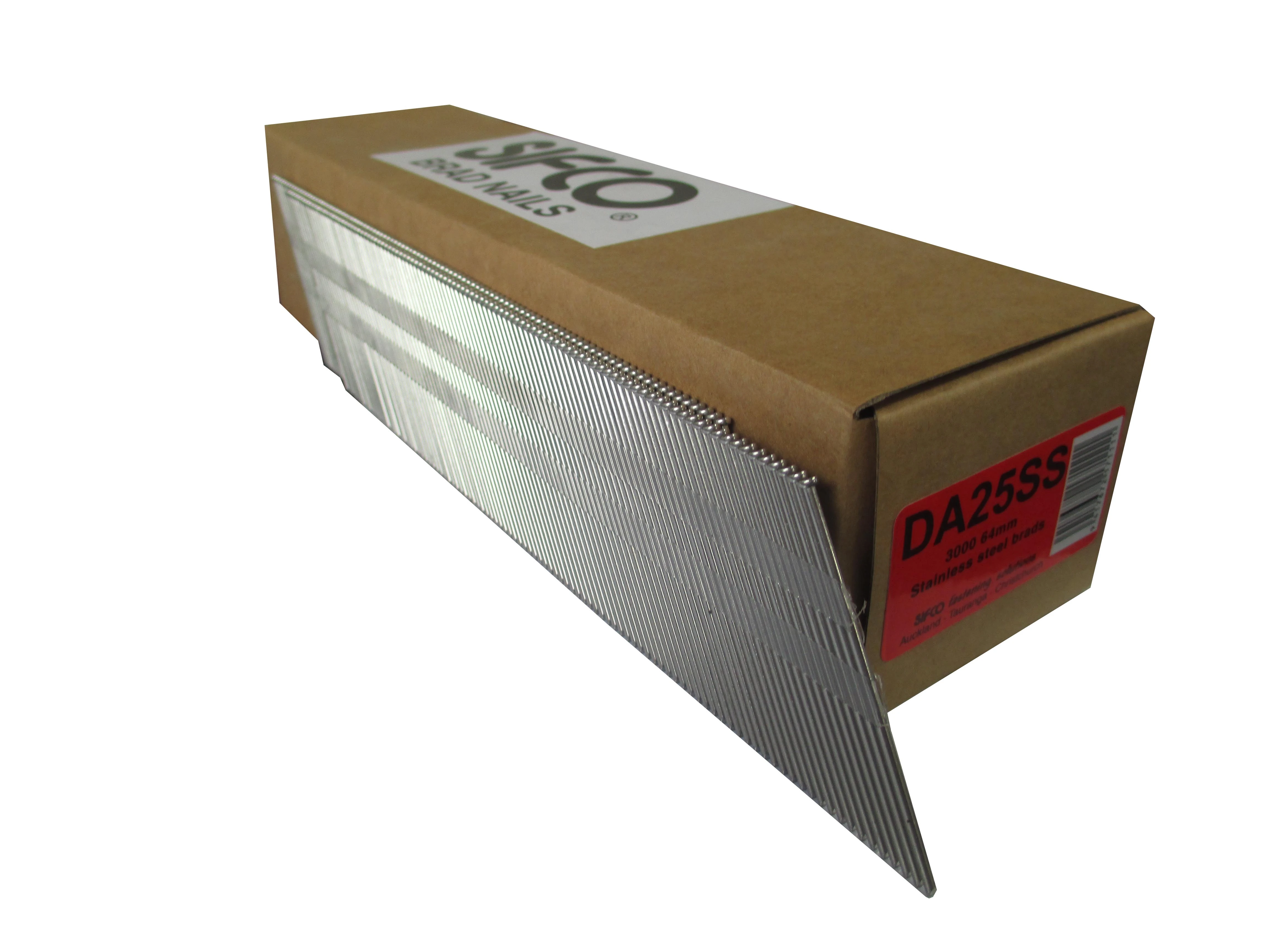 DA25SS SIFCO® 64mm 15 Gauge Stainless Brads 3,000pcs/Box