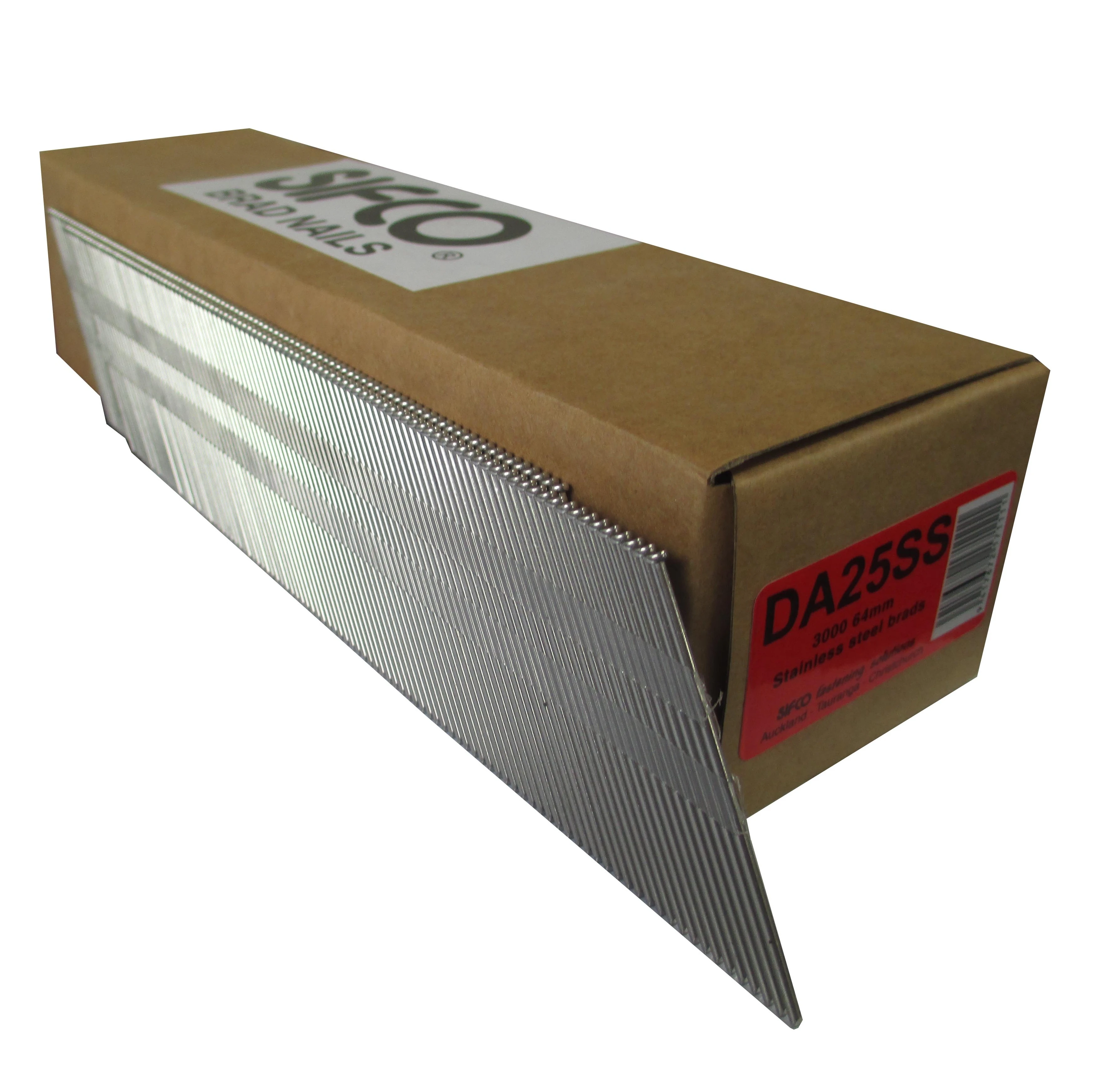 DA25SS SIFCO® 64mm 15 Gauge Stainless Brads 3,000pcs/Box