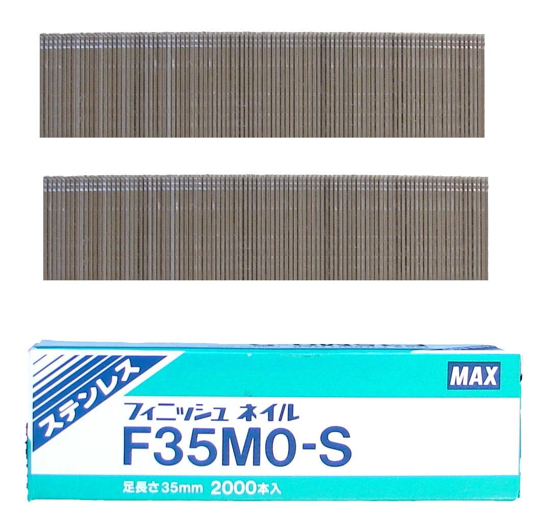 F35M0-S MAX® 35mm C135 18 Gauge Stainless Steel Brads 2,000pcs/Box