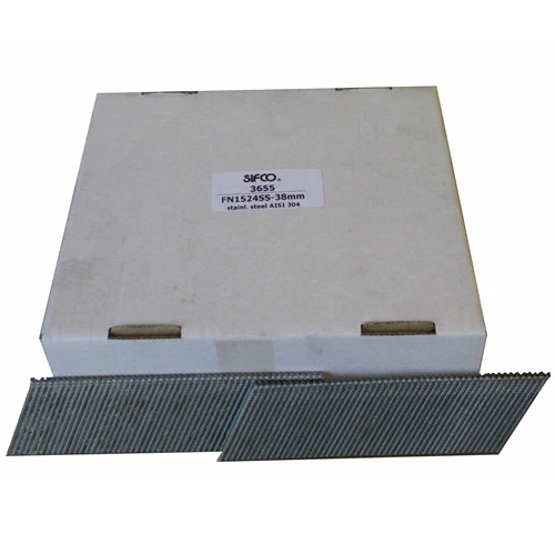 FN1524SS SIFCO® 38mm 15Ga. Stainless Angle Brad 3655pcs/box