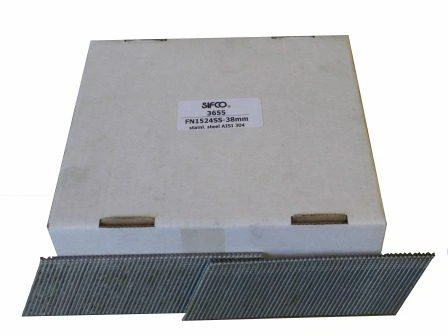 FN1524SS SIFCO® 38mm 15Ga. Stainless Angle Brad 3655pcs/box