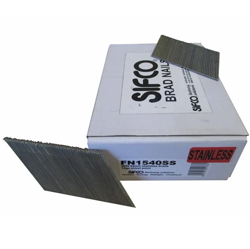 FN1540SS SIFCO® 64mm 15Ga. Stainless Angle Brad Nails 3655ps/box