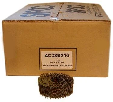 AC38R210 SIFCO® 38mm x 2.10mm Ring Shank Coil Nails 16,800pcs/Box