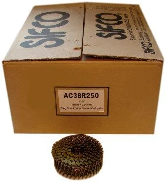 AC38R250 SIFCO® 38mm x 2.50mm Ring Shank Coil Nails 13,200pcs/Box