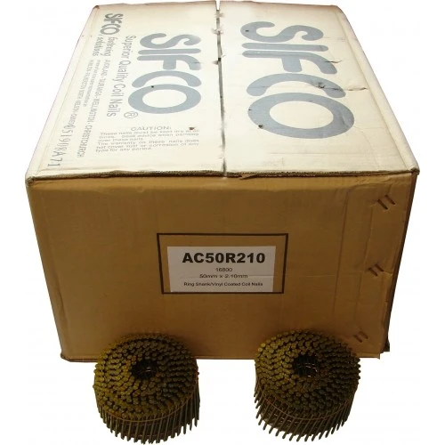 AC50R210 SIFCO® 50mm x 2.10mm Ring Shank Coil Nails 16,800pcs/Box