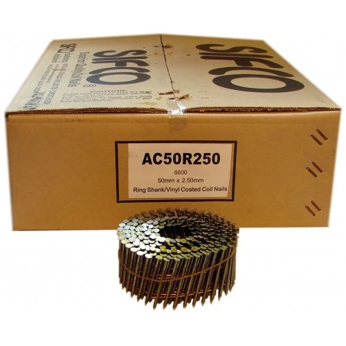 AC50R250 SIFCO® 50mm x 2.50mm Ring Shank Coil Nails 6,600pcs/Box