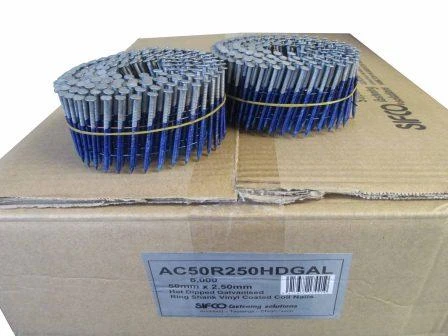 AC50R250HDGAL SIFCO® 50mm x 2.50mm Hot Dip Galvanised Ring Shank Coil Nails 6,000pcs/Box