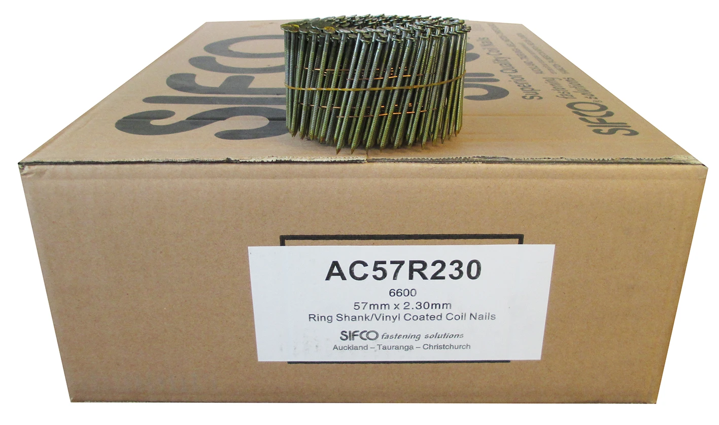 AC57R230 SIFCO® 57mmx2.30mm Ring Shank Coil Nails 6,600pcs/Box