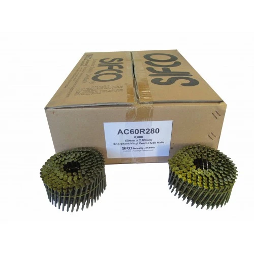 AC60R280 SIFCO® 60mm x 2.80mm Ring Shank Coil Nails 6,000pcs/Box