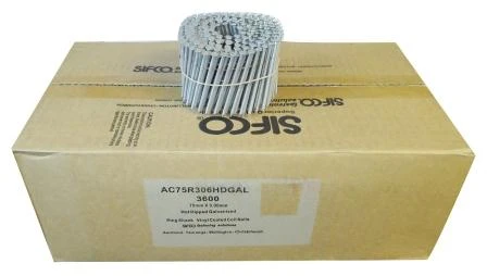 AC75R306HDGAL SIFCO® 75mm x 3.06mm Hot Dip Galvanised Ring Shank Coil Nails 3,600pcs/Box