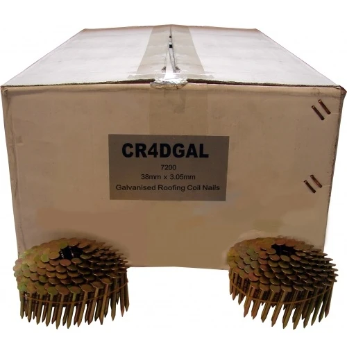 CR4DGAL SIFCO® 38mm Galvanised Smooth Shank Roofing Coil Nails 7,200pcs/box