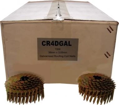 CR4DGAL SIFCO® 38mm Galvanised Smooth Shank Roofing Coil Nails 7,200pcs/box