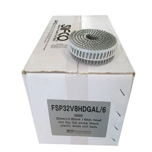 FSP32V8HDGAL/6 SIFCO® 32mm x 2.80mm Hot Dip Galvanised Screw Coil Nail