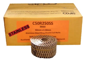 C50R250SS SIFCO® 50mm Stainless Ring Shank Coil Nails