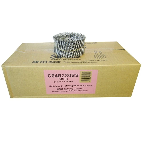C64R280SS SIFCO® 64mm Stainless Ring Shank Coil Nails