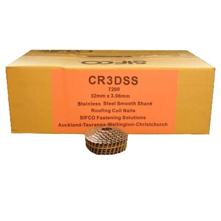 CR3DSS SIFCO® 32mm x 3.05mm Stainless Smooth Shank Roofing Clout Nails 7,200pcs/box