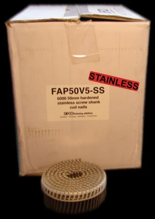 FAP50V5SS SIFCO® 50mmx2.50mm Stainless Hardened Steel Penetrating Nails 6,000pcs/Box