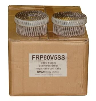 FRP60V5SS SIFCO® 60mm x 2.50mm Stainless Steel Ring Shank Coil Nails