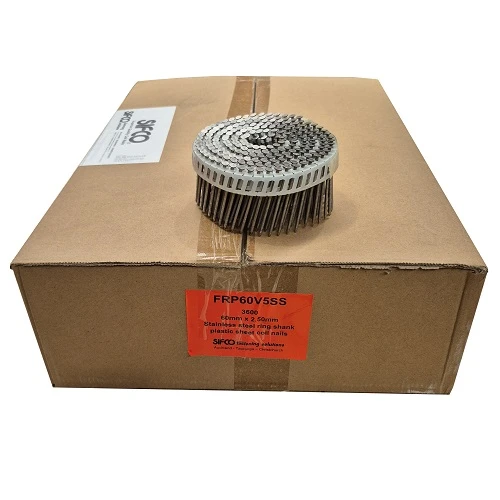 FRP60V5SS SIFCO® 60mm x 2.50mm Stainless Steel Ring Shank Coil Nails