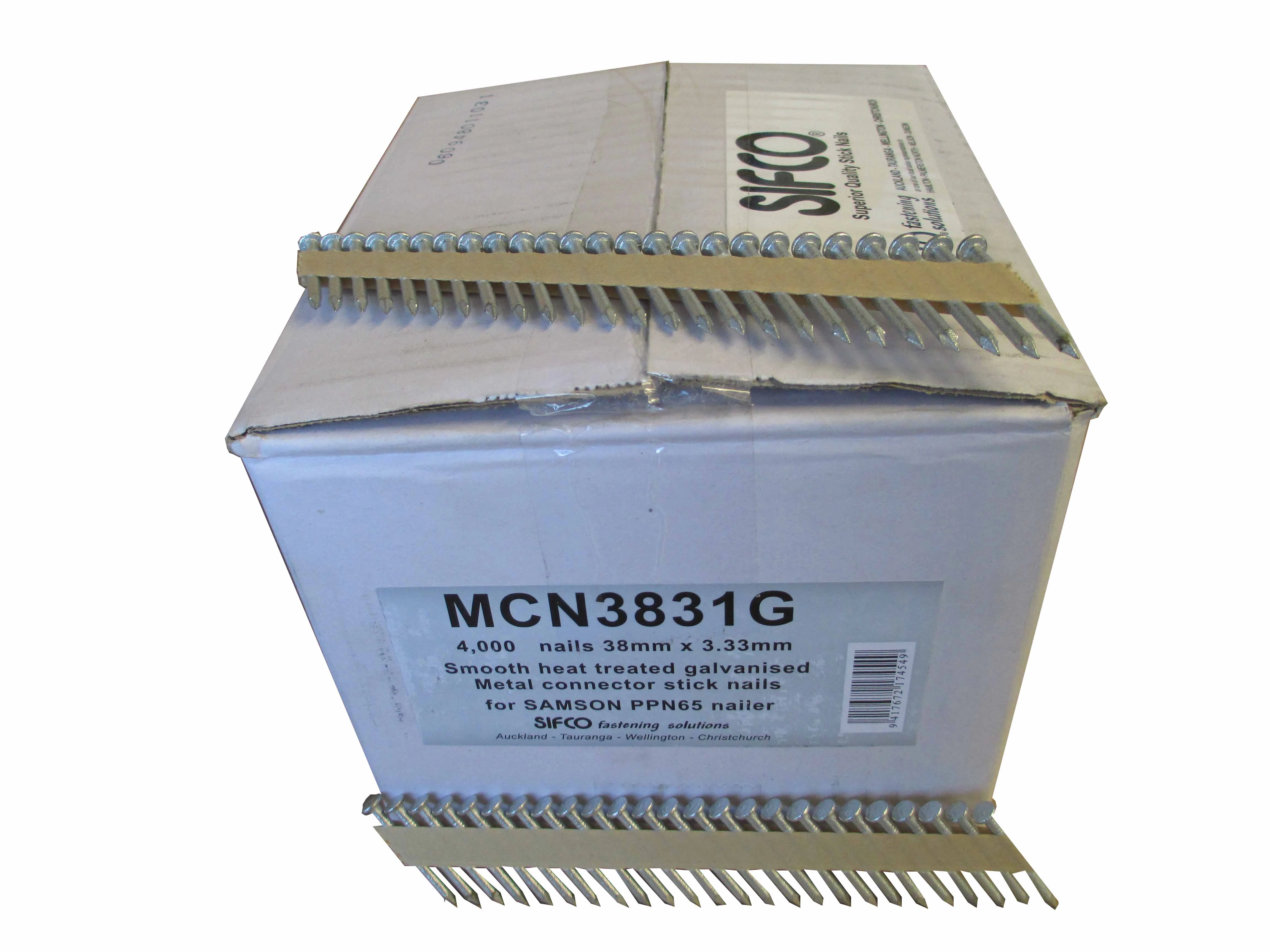 MCN3831G-4M SIFCO® 38mm x 3.30mm Hardened Galvanised Metal Connector Nail 4,000pcs/box