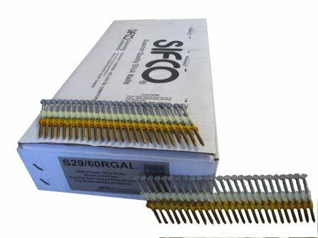 S29/60RGAL SIFCO® 60mm Hot Dip Galvanised Ring Shank Stick Nail 2,000pcs/box