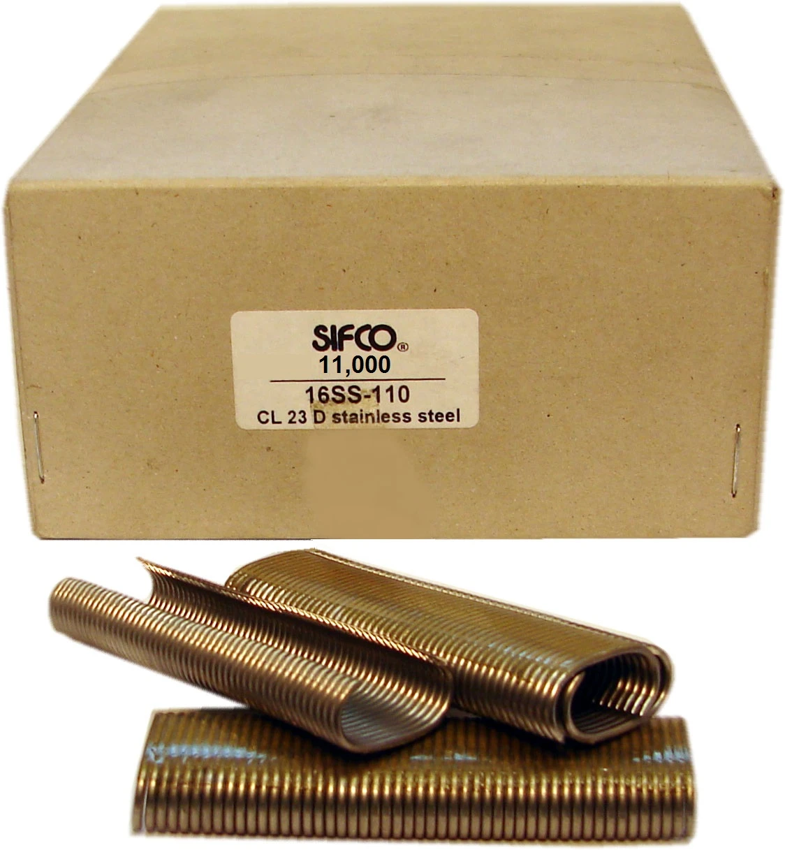 16SS-110 SIFCO® 16mm Stainless Sharp Point C-Rings 11,000pcs/Box