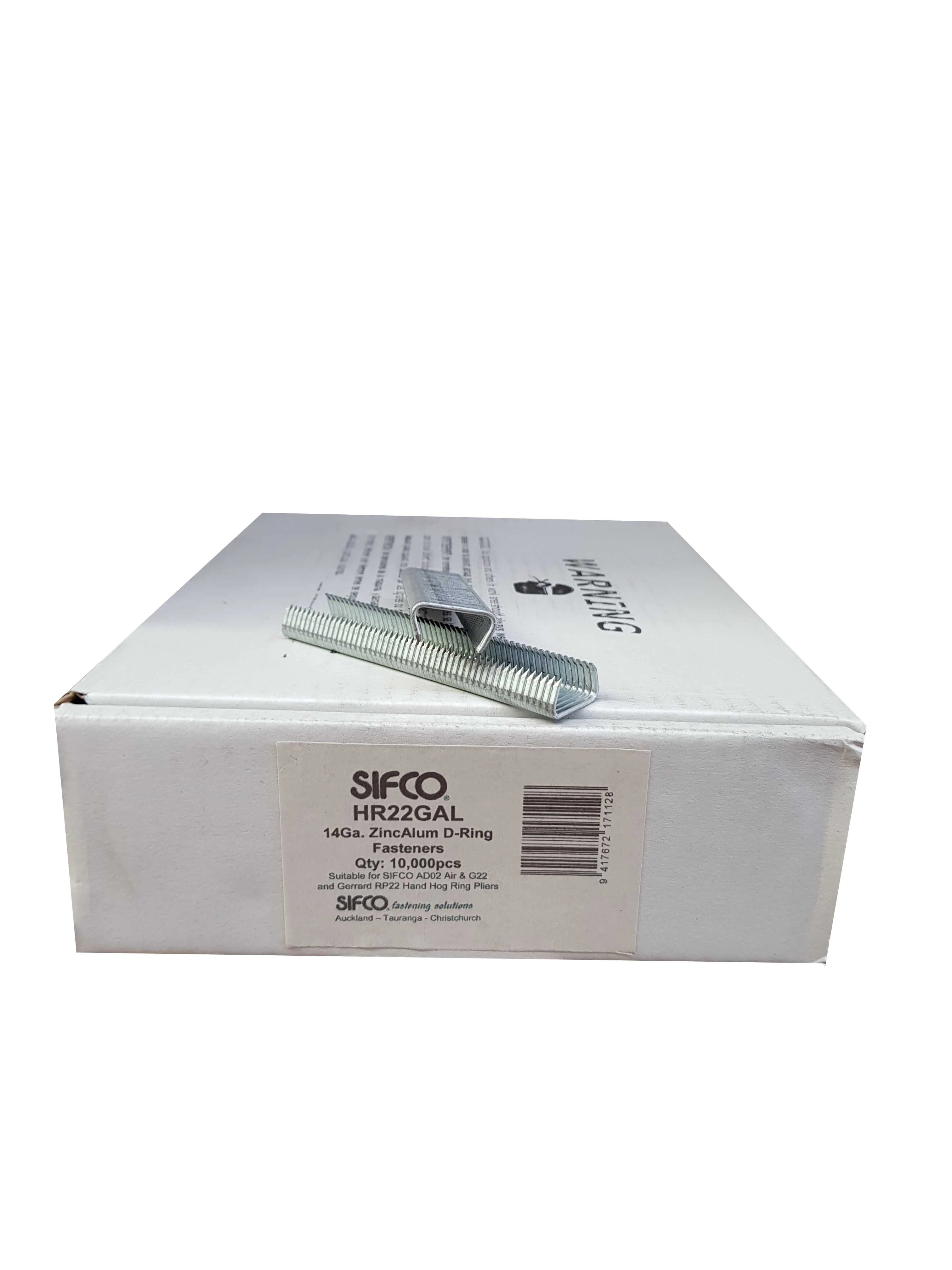 HR22GAL SIFCO® 13mm 14 Gauge Air Tool D-Rings 10,000pcs/box
