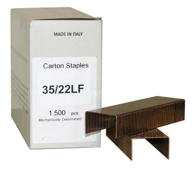 35/22LF OMER® 22mm Wide Crown Carton Staples 1,500pcs/Box