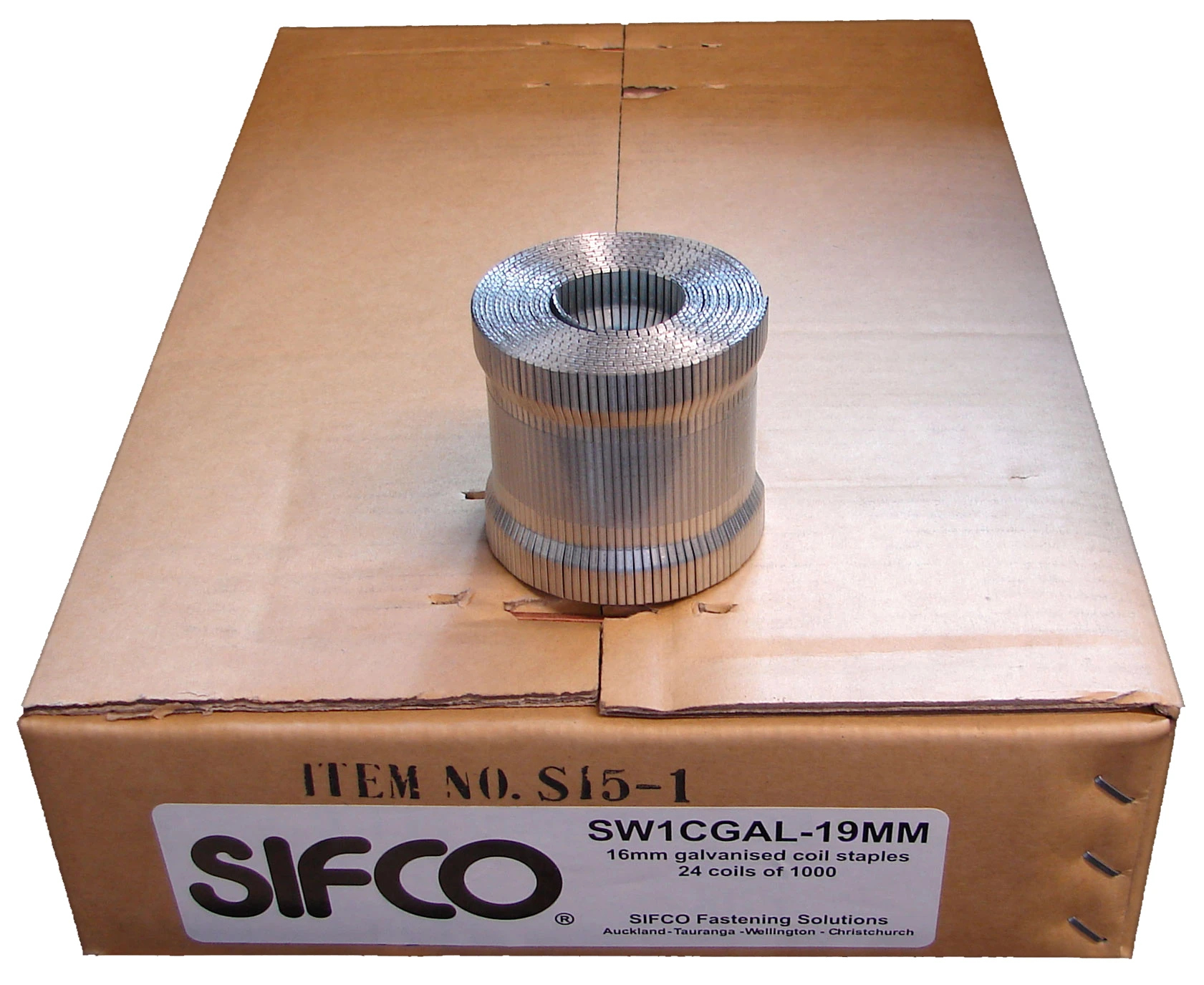 SW1CGAL-19MM SIFCO® 19mm Carton Staple for use in SIFCO® RASA-19 Air Carton Staplers