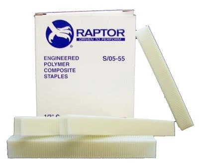 S/05-55 RAPTOR® 14mm 19Ga. Polymer Staples 5,40pcs/Box