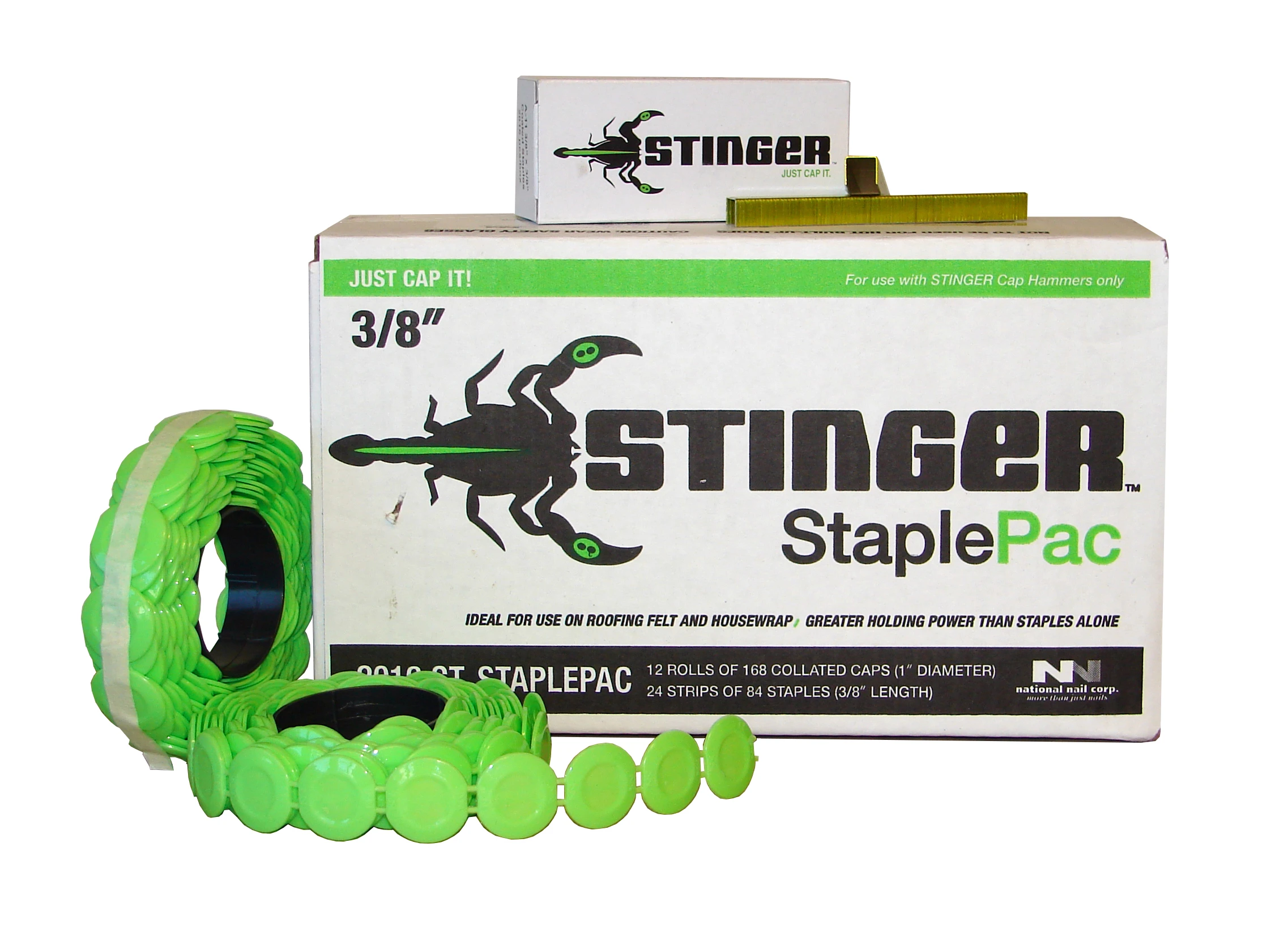 0136420 Stinger™ StaplePac, 25mm Plastic Caps & Staples 2,000pcs/Box