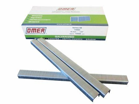 1406CE OMER® 6mm Galvanised Upholstery Staples 10,000pcs/Box