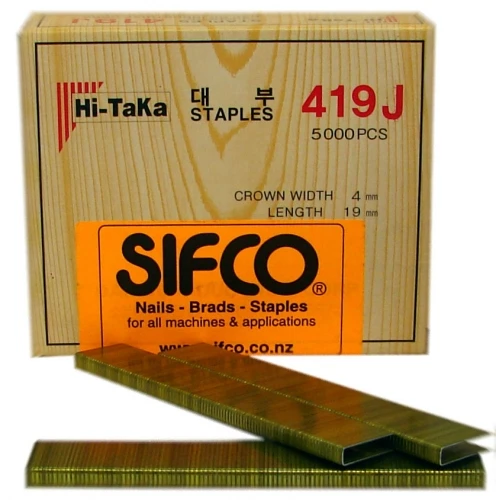 419J SIFCO® 19mm Galvanised Industrial Staples 5,000pcs/Box