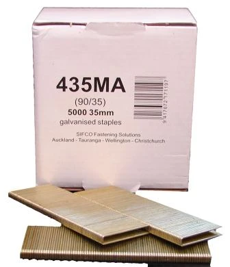 435MA SIFCO® 35mm Galvanised 18Ga. Staples for use in Air Staplers 5,000pcs/Box