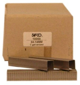 84/14 SIFCO® 14mm Galvanised Industrial Staples 10,000pcs/Box