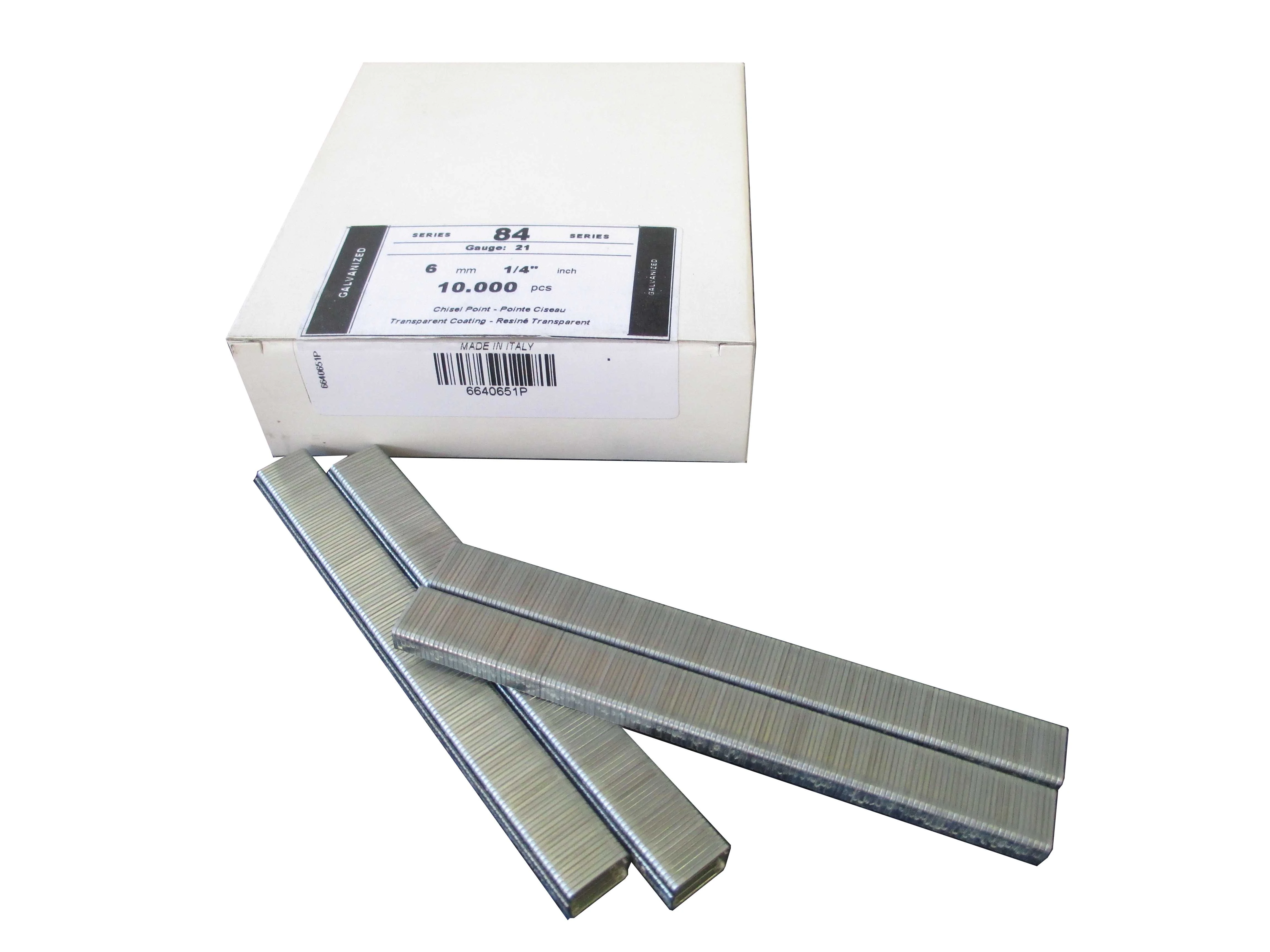 84/6 OMER® 6mm Galvanised Industrial Staples 10,000pcs/Box