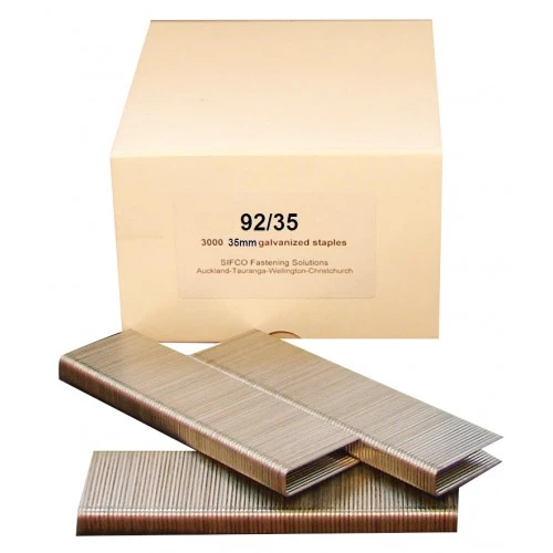 92/35 SIFCO® 35mm Galvanised 18Ga. Industrial Staples for use in Air Staplers 3,000pcs/Box