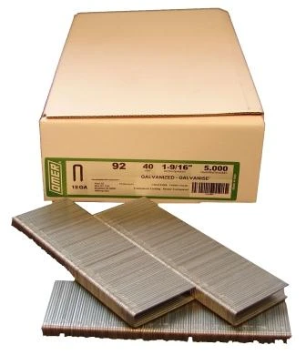 92/40-5M OMER® 40mm Galvanised 18Ga. Industrial Staples for use in Air Staplers 5,000pcs/Box