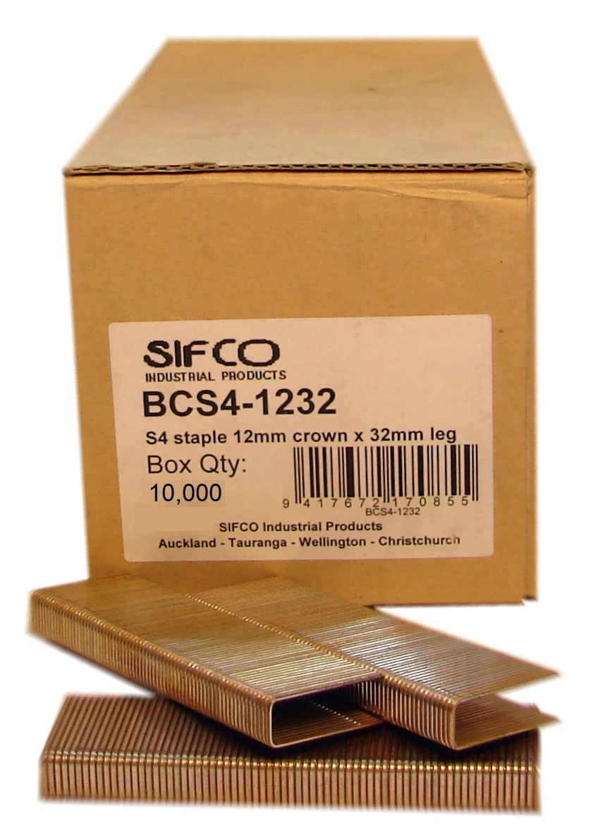 BCS4-1232 SIFCO® 32mm 16Ga. Galvanised Staples 10,000pcs/Box