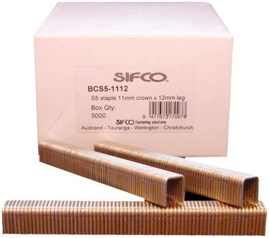 BCS5-1112 SIFCO® 12mm 16Ga. Galvanised Staples 5,000pcs/Box